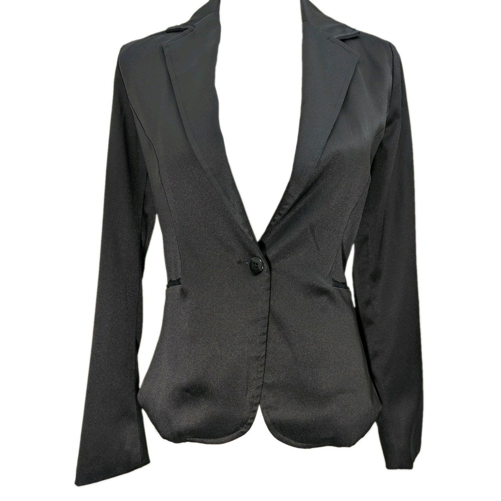 Mark Black Sheen Fitted Blazer Women's Size Small